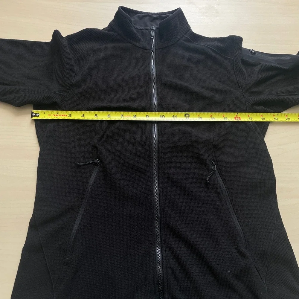 Arcteryx Women's Delta LT Jacket Zip Neck Pullover Black Waffle Grid Size Small - Picture 8 of 16
